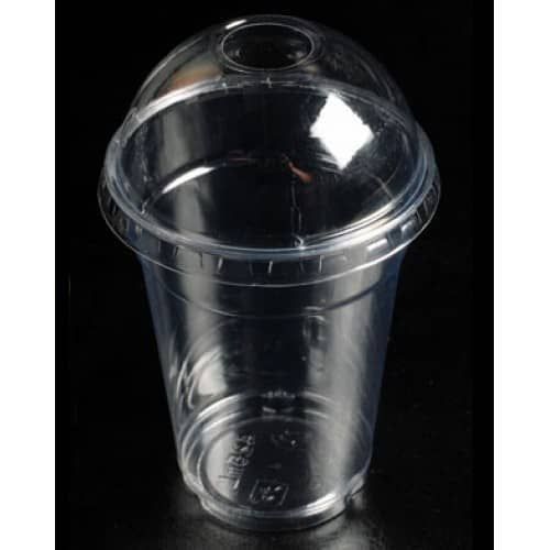 100 Big Disposable Smoothie Cups With Dome Lid - 16OZ