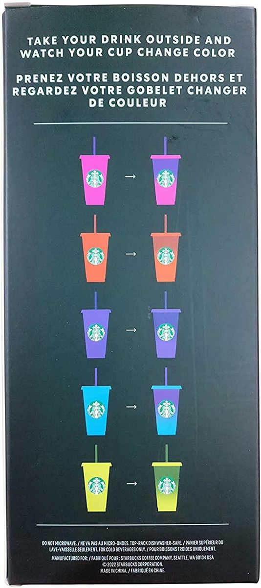 Starbucks Summer 2022 Color Change Venti Cold Cups With