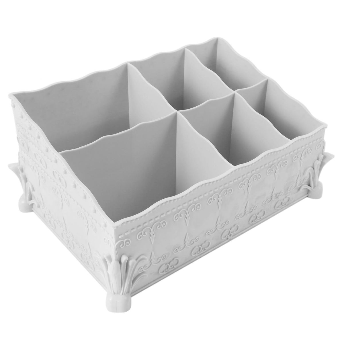 Creative Desktop Cosmetics Storage Box Desktop Multi-Layer Finishing Box Skin Care Products Rack White