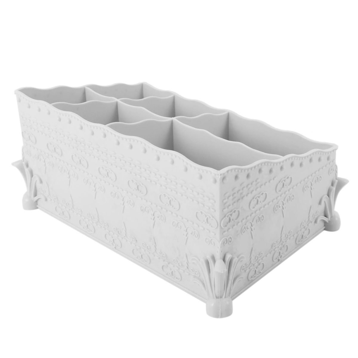 Creative Desktop Cosmetics Storage Box Desktop Multi-Layer Finishing Box Skin Care Products Rack White
