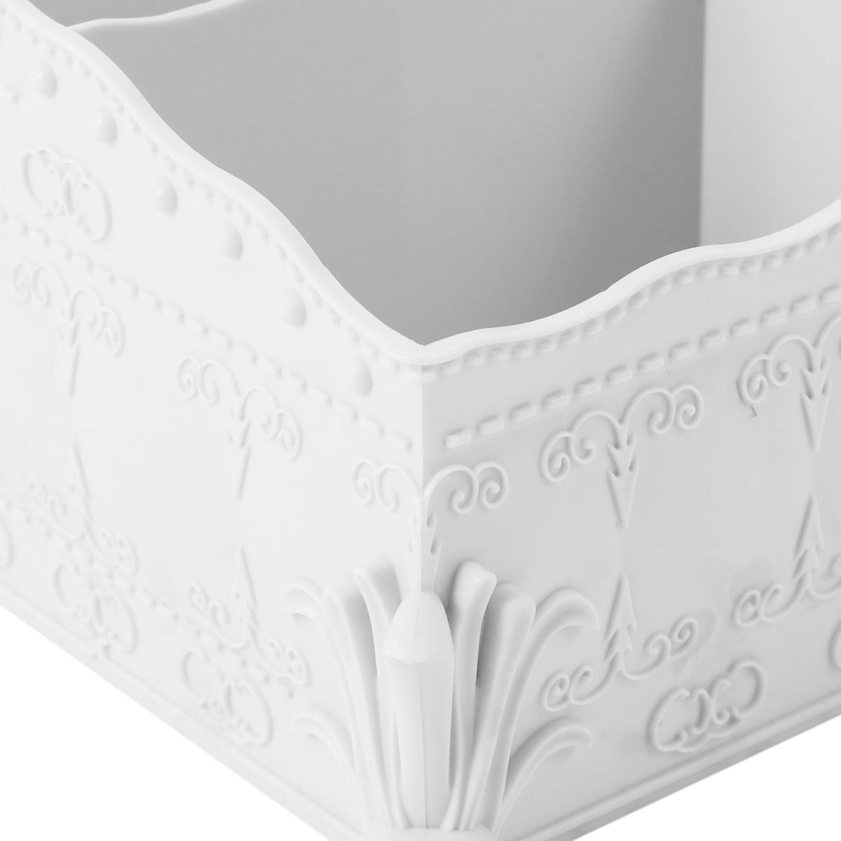 Creative Desktop Cosmetics Storage Box Desktop Multi-Layer Finishing Box Skin Care Products Rack White