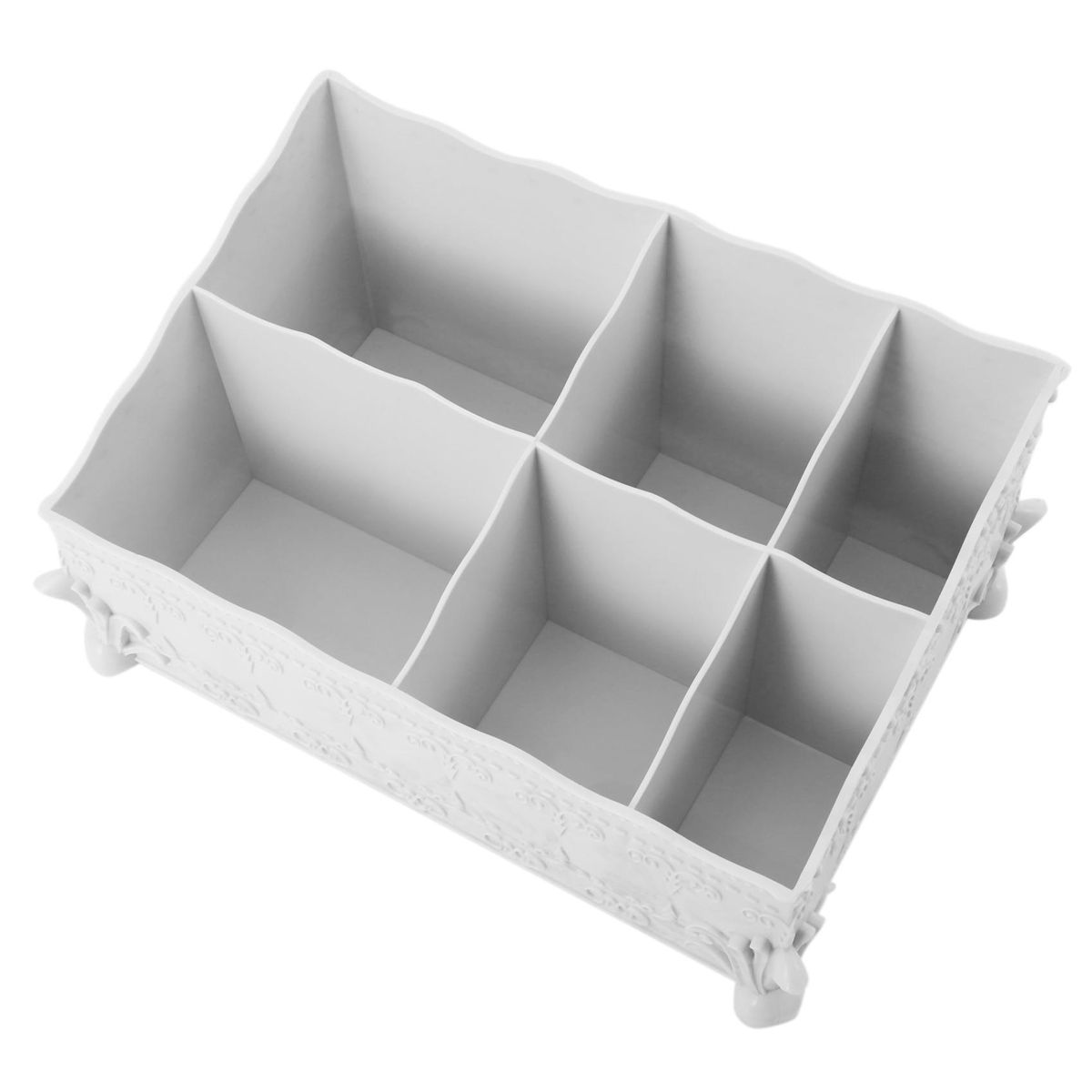 Creative Desktop Cosmetics Storage Box Desktop Multi-Layer Finishing Box Skin Care Products Rack White