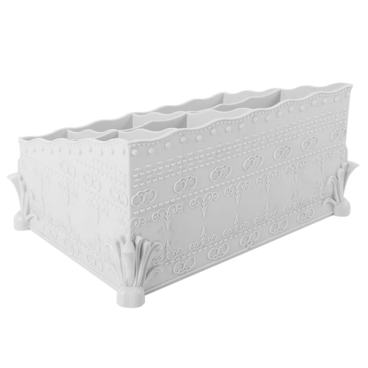 Creative Desktop Cosmetics Storage Box Desktop Multi-Layer Finishing Box Skin Care Products Rack White