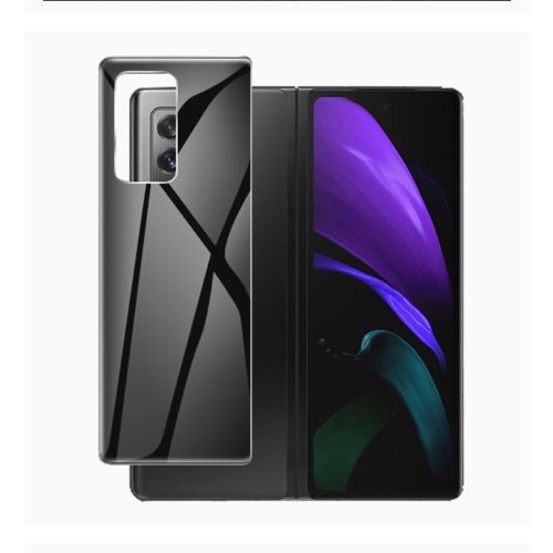 Galaxy Z Fold 2 Screen Protector - Front + Back - Black - Full Covered Tempered Glass