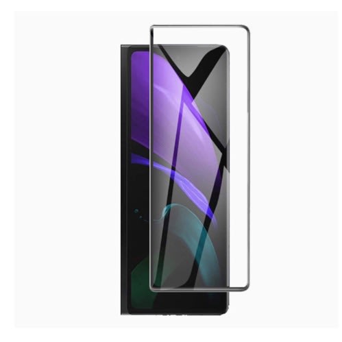 Galaxy Z Fold 2 Screen Protector - Front + Back - Black - Full Covered Tempered Glass