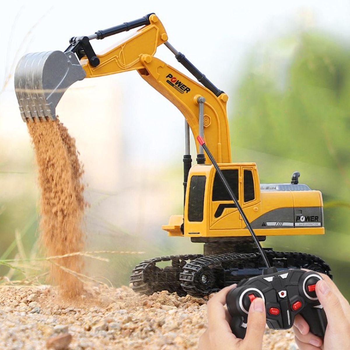 Excavator Remote Control Excavator Children Construction Vehicle Yellow