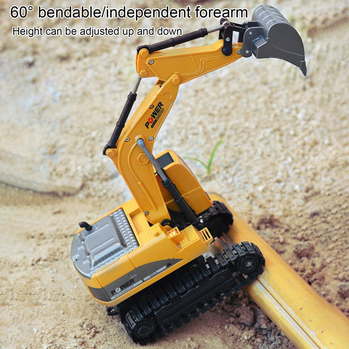 Excavator Remote Control Excavator Children Construction Vehicle Yellow