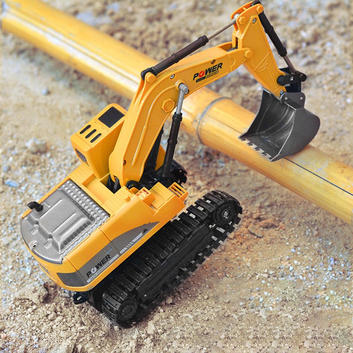 Excavator Remote Control Excavator Children Construction Vehicle Yellow