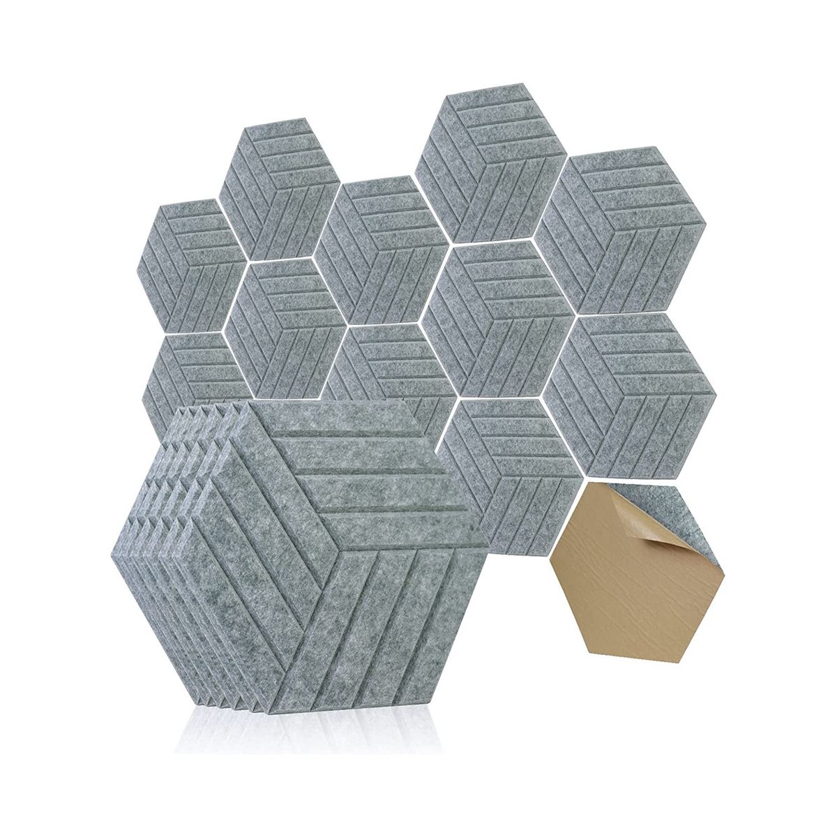 Sound Proof Panels Hexagon Self-Adhesive12 Pcs Acoustic Panel Sound Dampening Panel for Studio Office Home1