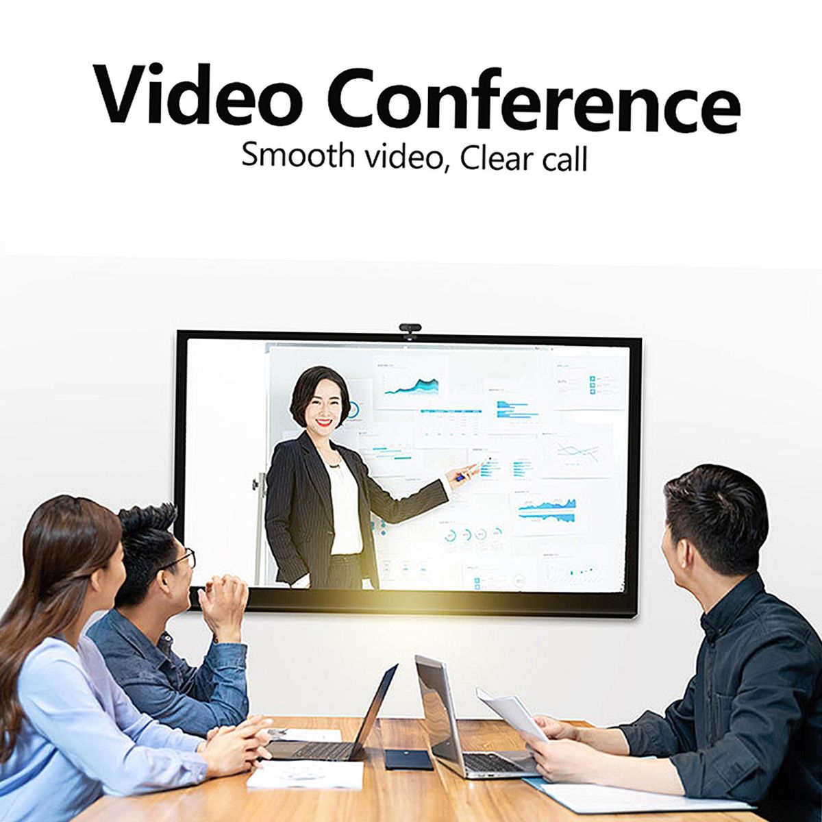 1080P 2MP HD Webcam 30fps Camera Noise-reduction Microphone Web Cam HD Laptop Computer Camera USB Plug & Play for Laptop Desktop