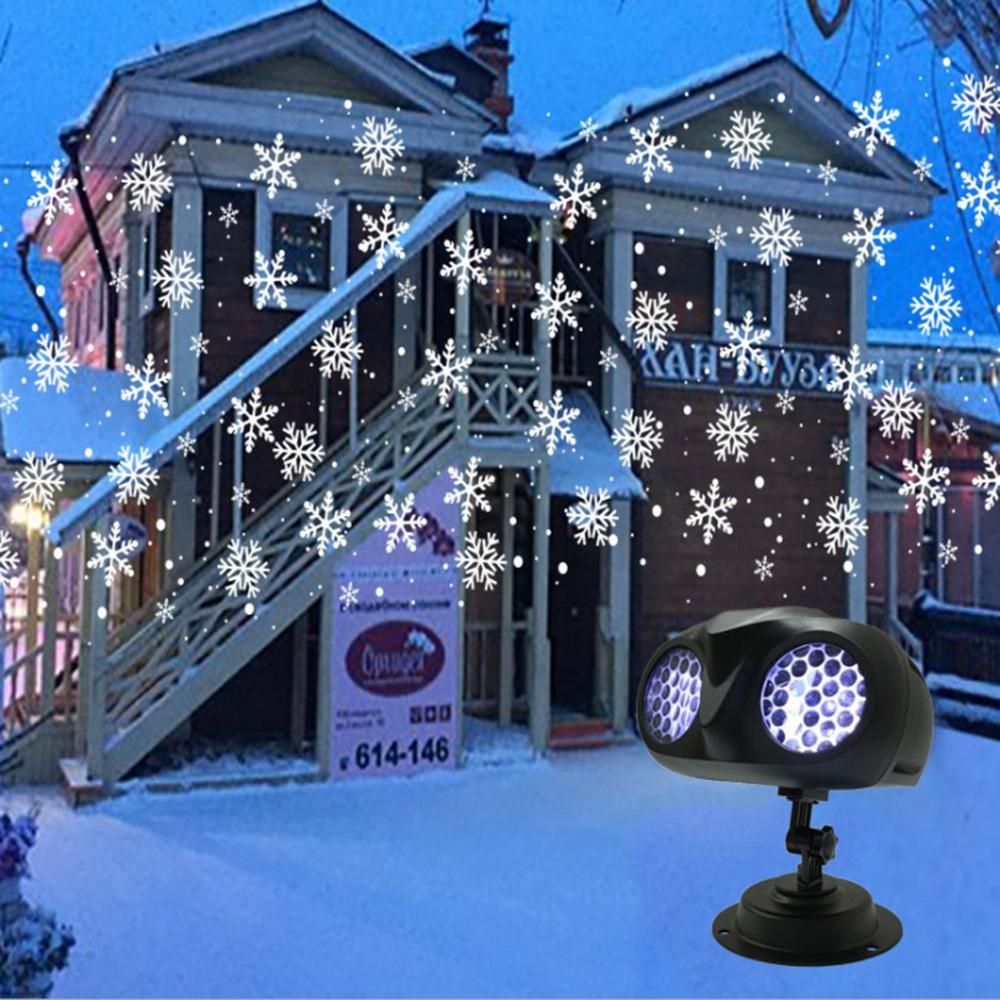 Smart Binocular Night Light Snow Projection Lamp Table Smart Universe 3D Lamp Colorful Binocular Projection Lamp-EU Plug