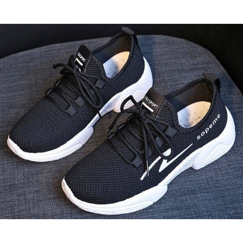 Women's Sneakers Running Shoes - White & Black