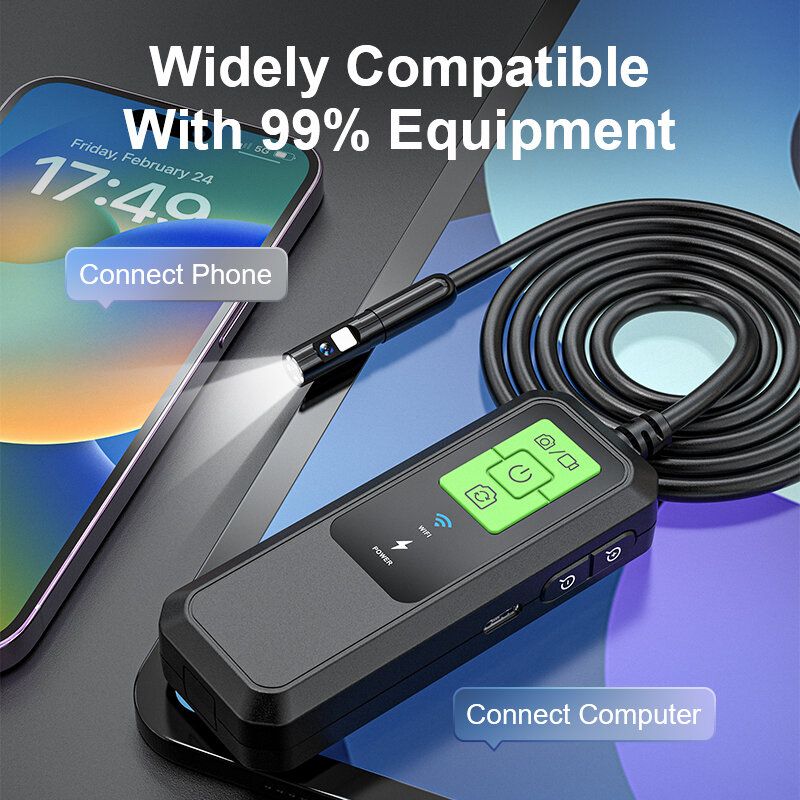 ANESOK 2K HD WiFi Endoscope Camera Waterproof 8.0MM