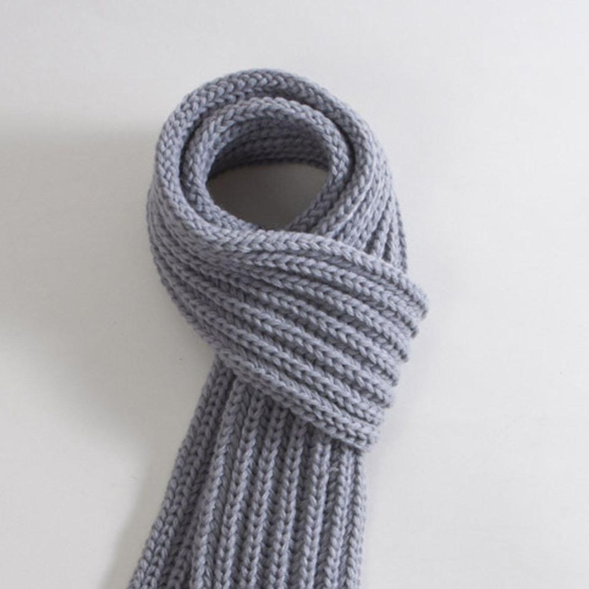 Autumn Winter Scarf Cozykidz Knitted Neck Wrap Soft Warm for Babies Grey