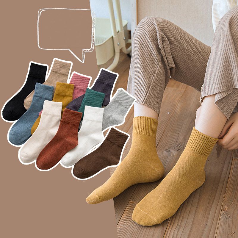 Women Cotton Socks,Casual Autumn Winter Socks 12 Pairs