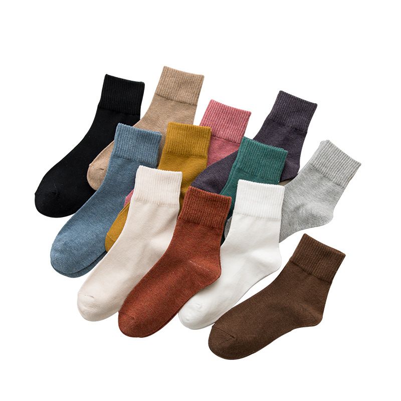 Women Cotton Socks,Casual Autumn Winter Socks 12 Pairs