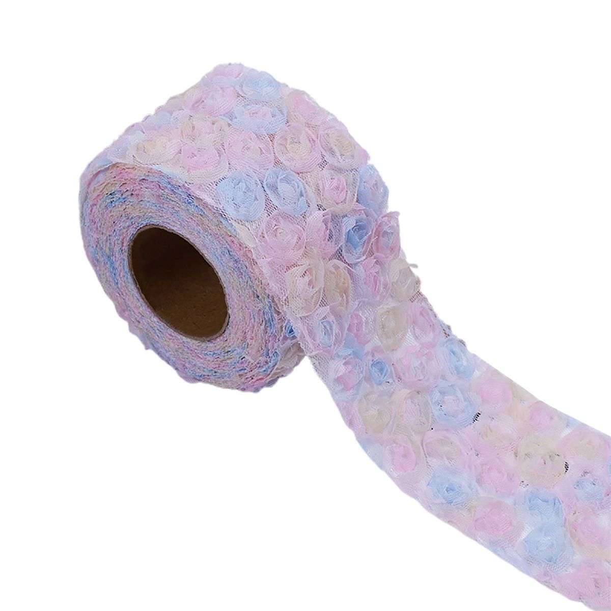 Fabric Ribbon Rolls Gift Wrap Decoration DIY Ribbon Multicolor