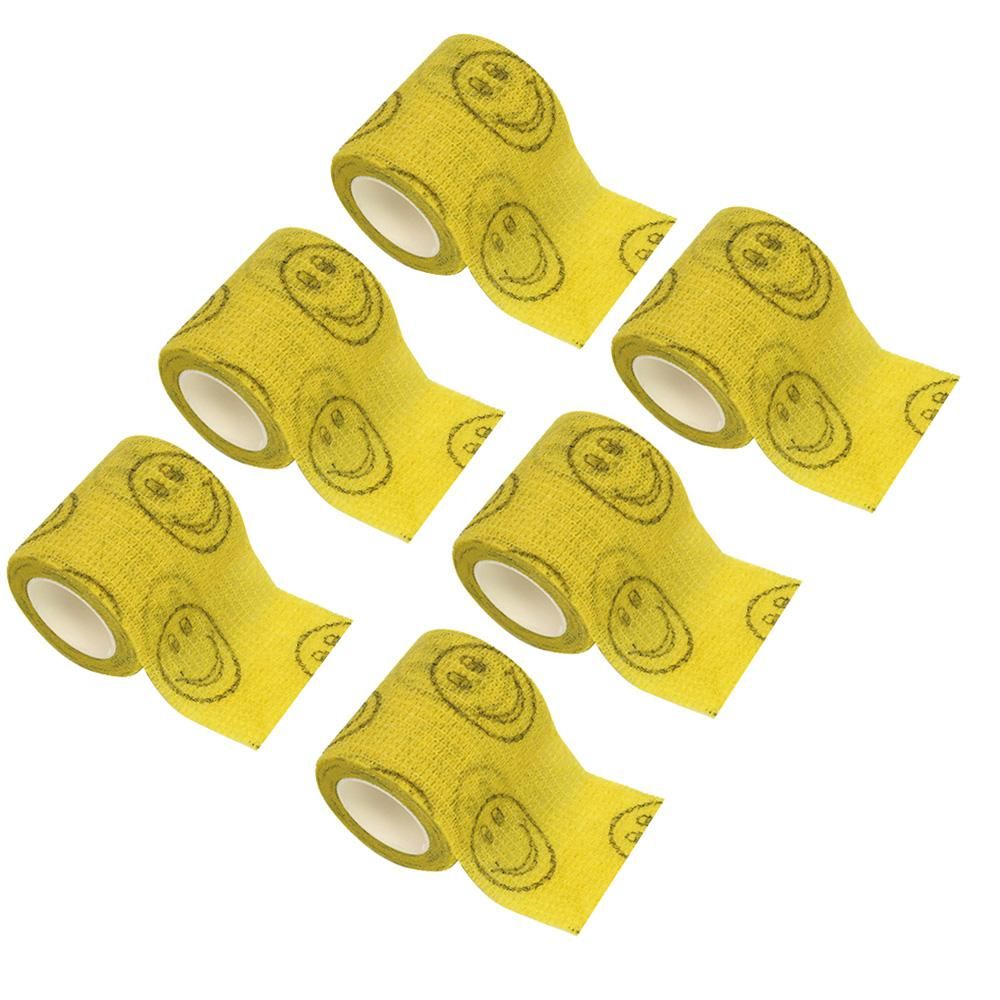 6 Rolls Self-Adhesive Bandages Wrap Non-woven Elastic Breathable Bandage