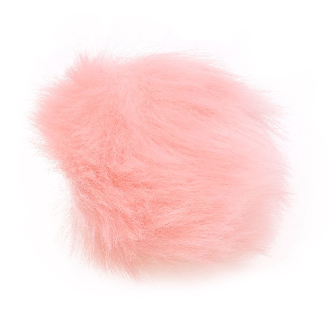 Pink Pom Pom Decor Black Stretchy Band Hair Tie Ponytail