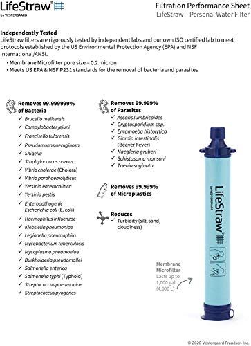 Ready America 70380 72 Hour Emergency Kit Red  LifeStraw Per