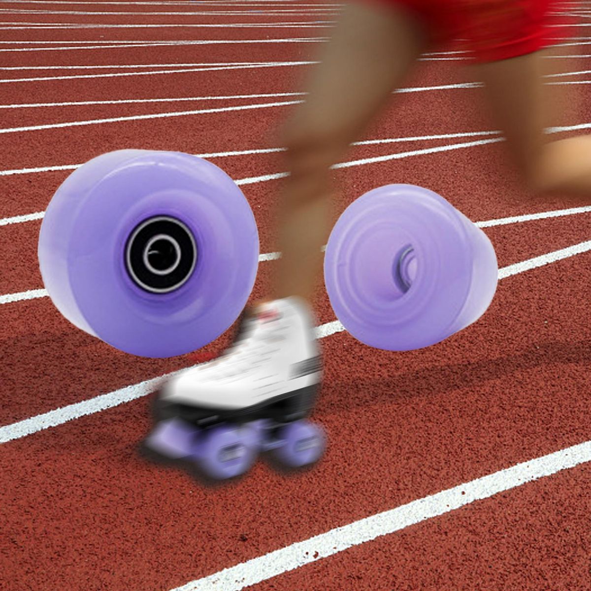 2Pcs Skate Stoppers Double Roller Skate Toe Stops Plugs Purple