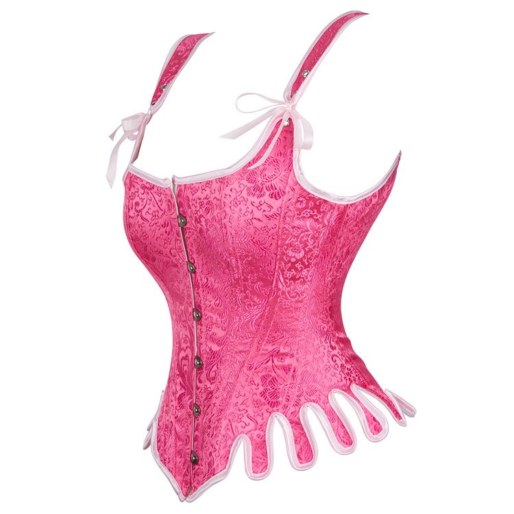 Corset Barbie Pink Retro U-neck Court Corset Waist