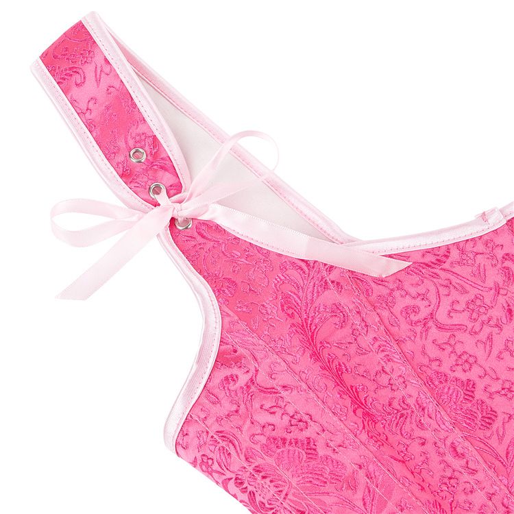 Corset Barbie Pink Retro U-neck Court Corset Waist