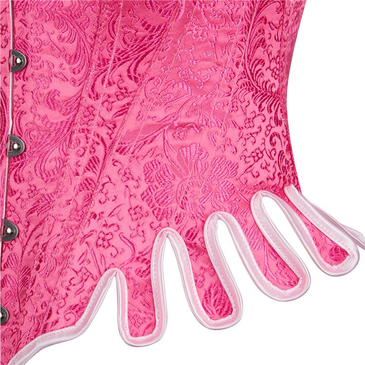 Corset Barbie Pink Retro U-neck Court Corset Waist