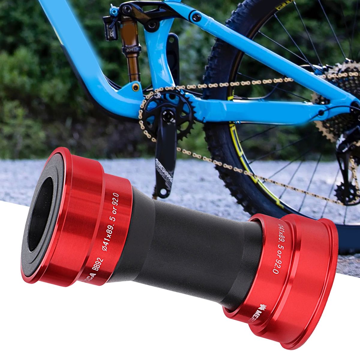 Bicycle Bottom Bracket Impact Resistant MTB Bike Bottom Bracket Red