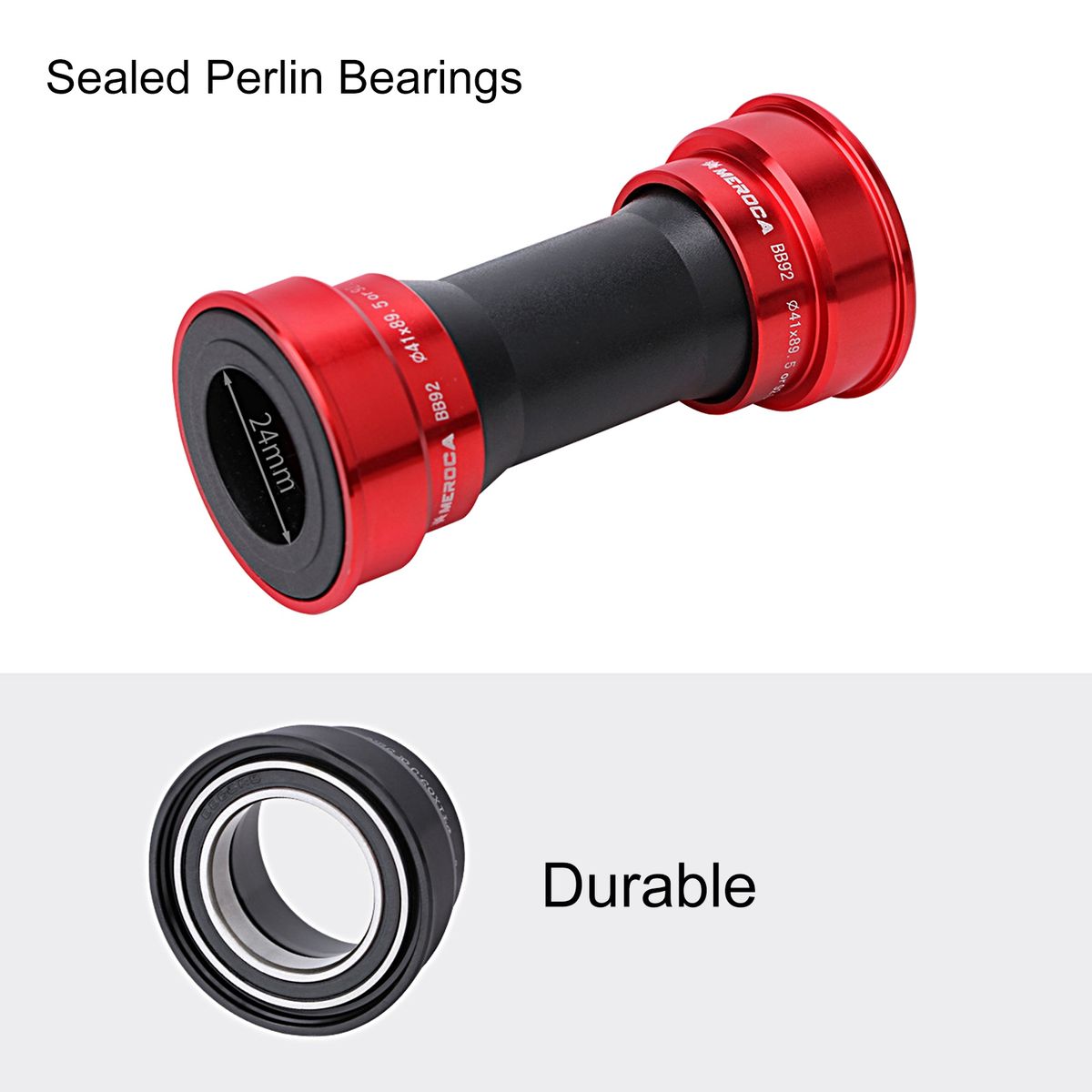 Bicycle Bottom Bracket Impact Resistant MTB Bike Bottom Bracket Red