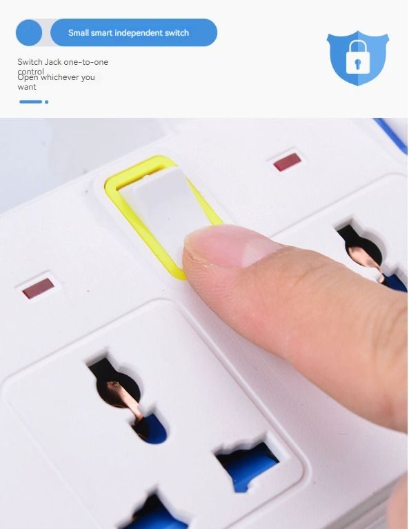2 Ways Electrical SOCKET Extention Box With 3 USB Port