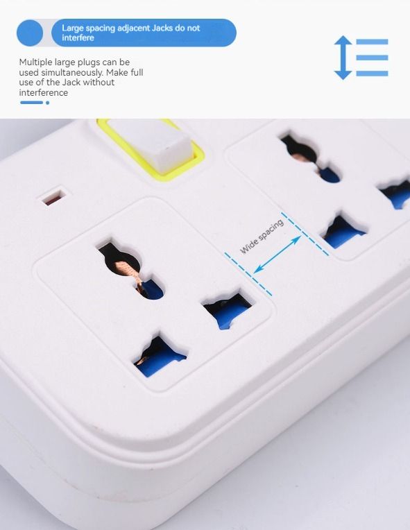 2 Ways Electrical SOCKET Extention Box With 3 USB Port