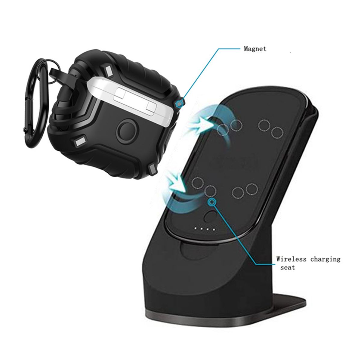 Earphone Protective Cover Wireless Earbuds Black Only Case