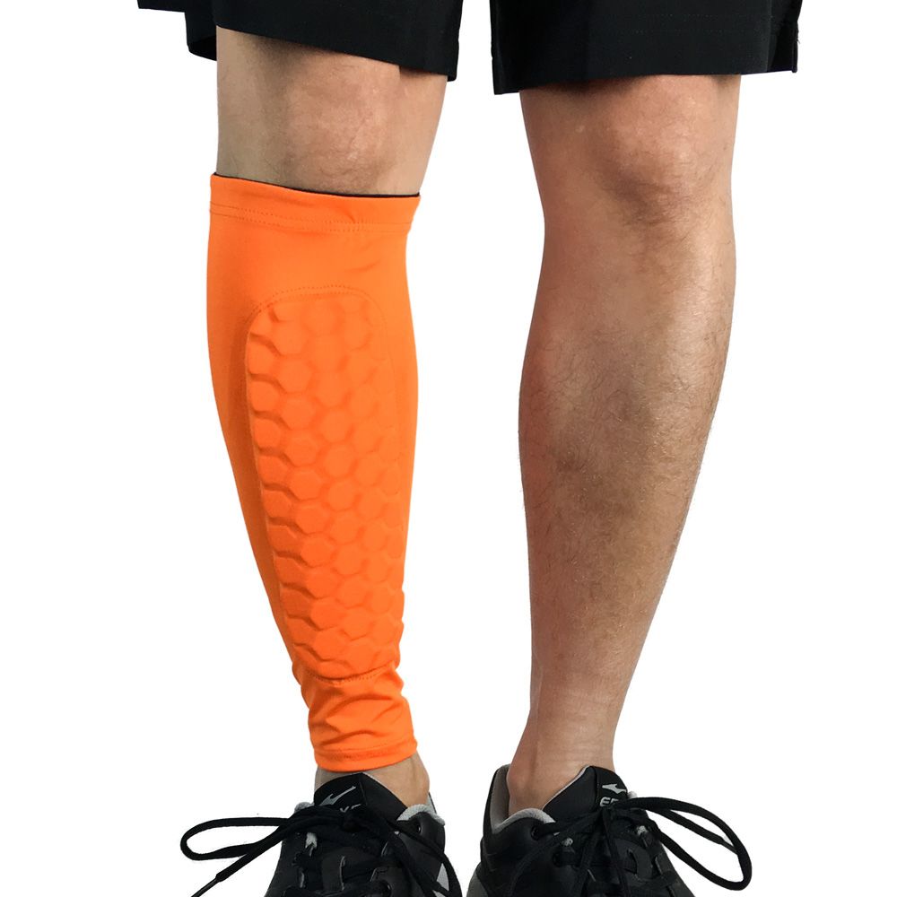 2PCS/Set Football Shin Guards Soccer Honeycomb Anti-collision Compression Legwarmers Size : M