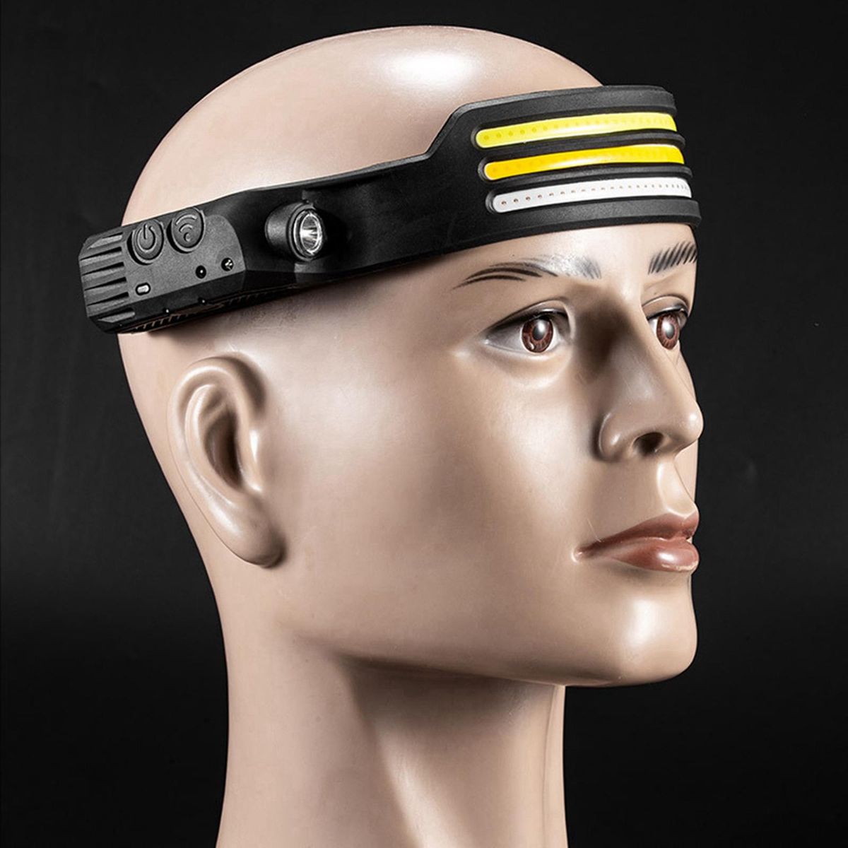 Bright COB Headlight LED Torch Floodlight Head Band With