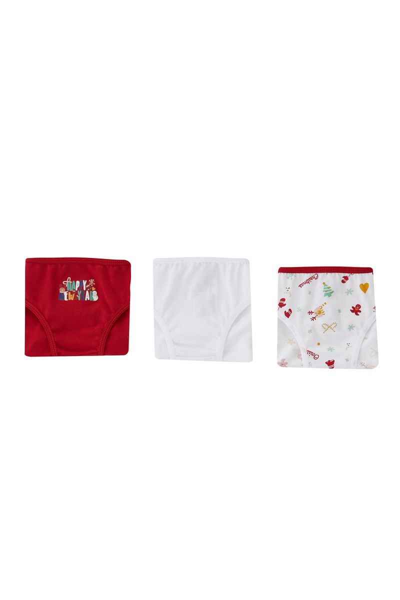 Girl - 3-Piece Regular Fit Slip - Red