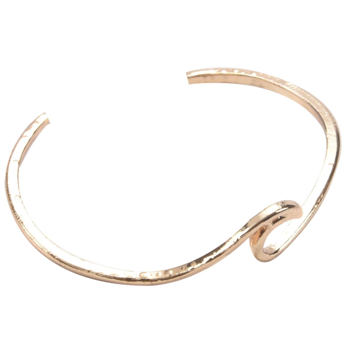 Simple Adjustable Gold Open Bangle Wave Bracelet Jewellery
