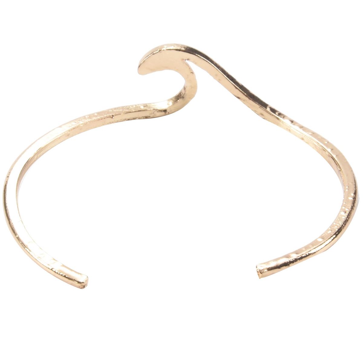 Simple Adjustable Gold Open Bangle Wave Bracelet Jewellery