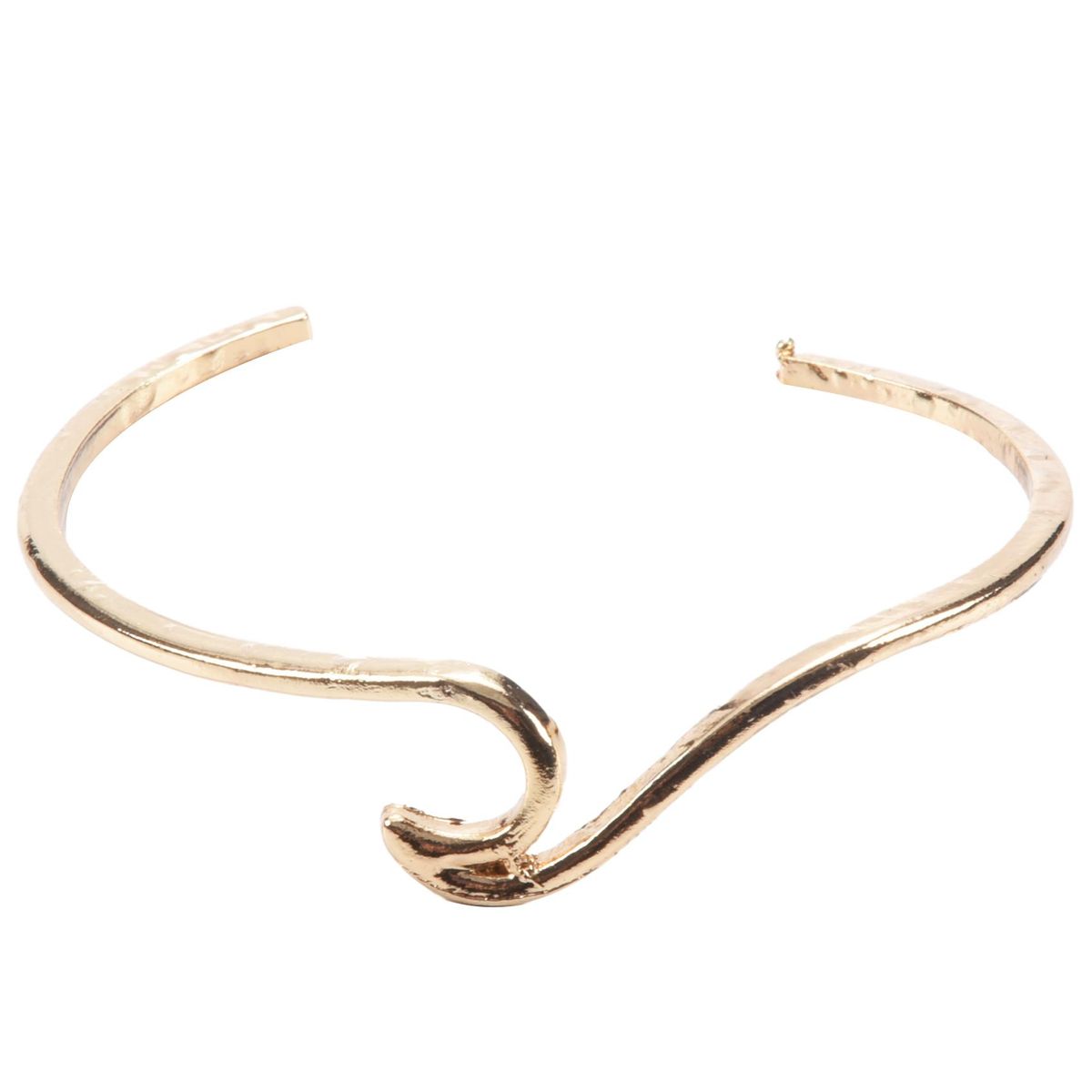 Simple Adjustable Gold Open Bangle Wave Bracelet Jewellery