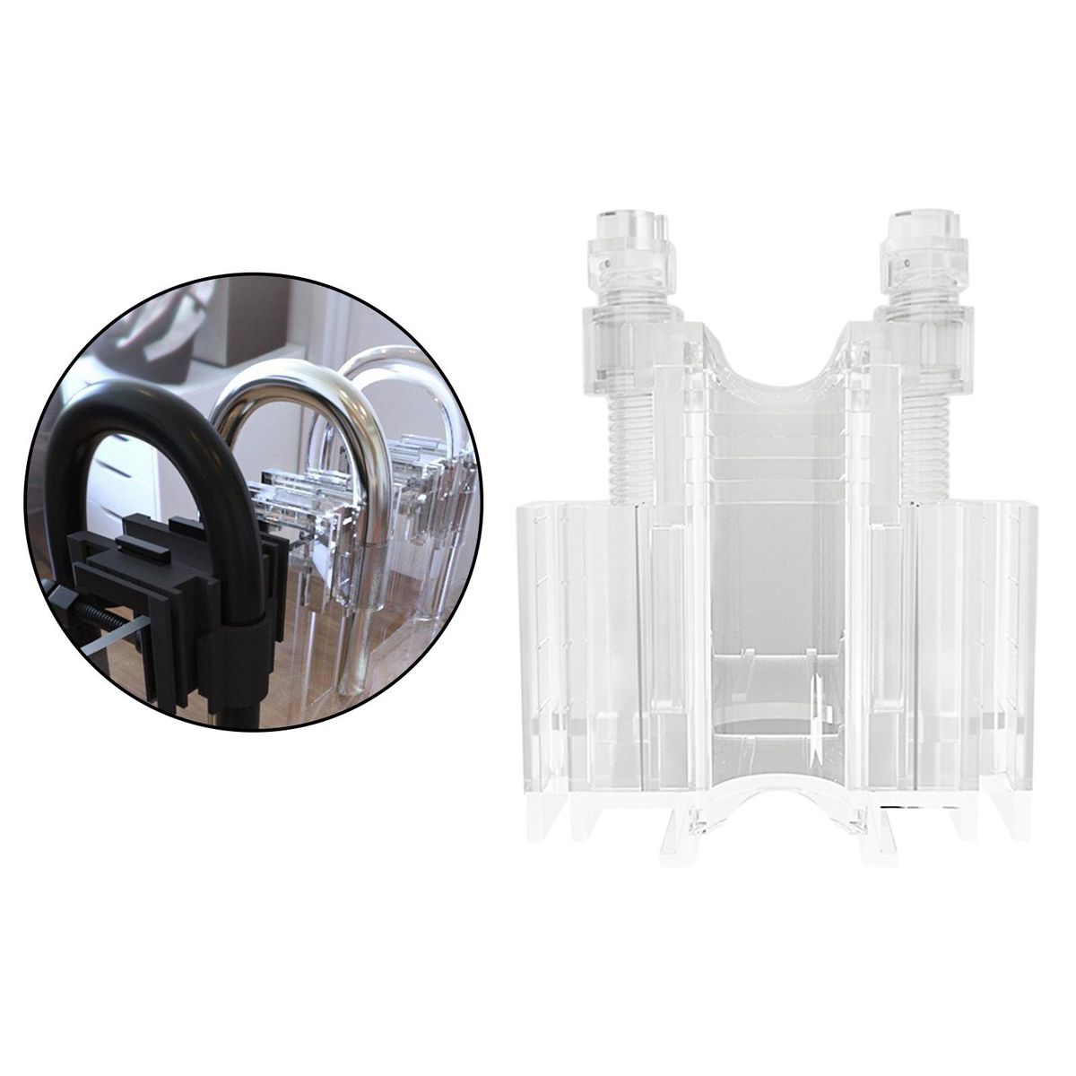 Aquarium Tank Water Pipe Clamp Fixing Clip Mount Holder Clear