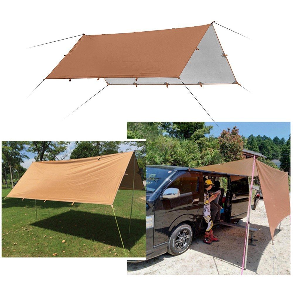 3.2x3m Awning Waterproof Tarp Tent Shade Folding Camping