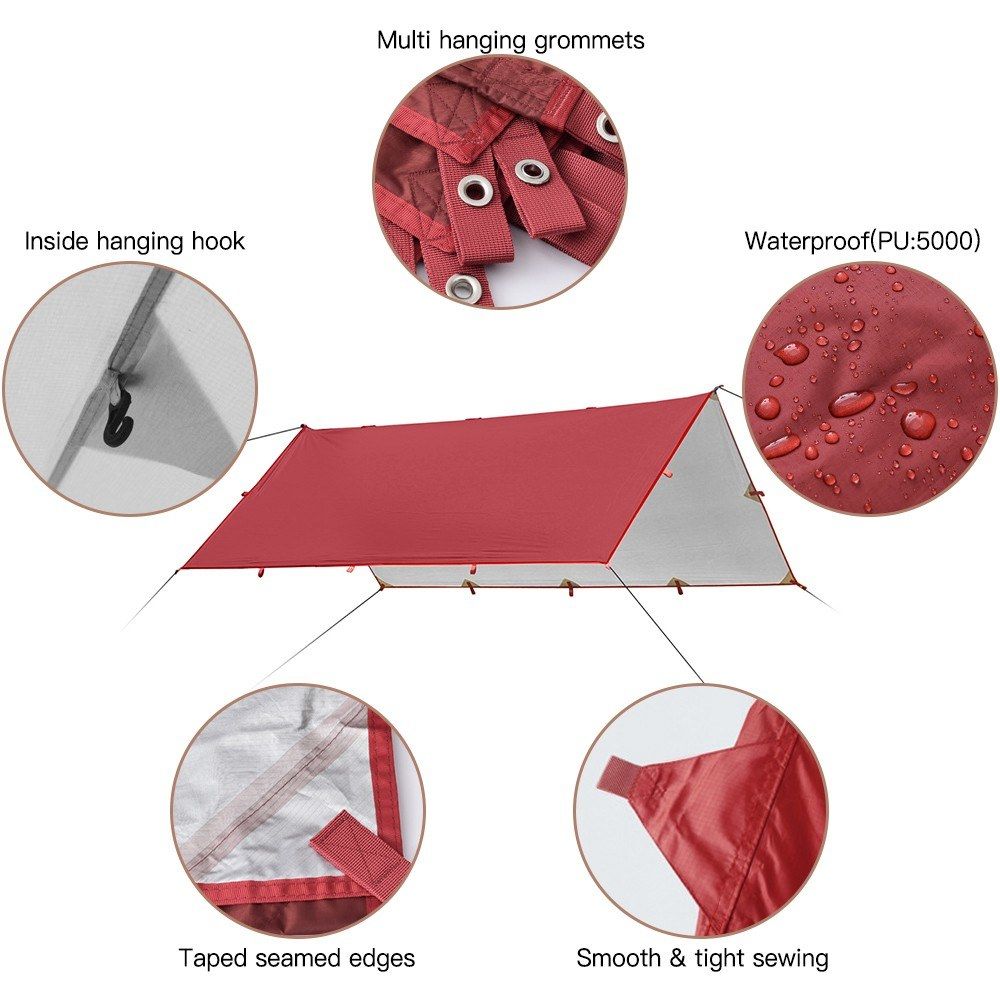 3.2x3m Awning Waterproof Tarp Tent Shade Folding Camping