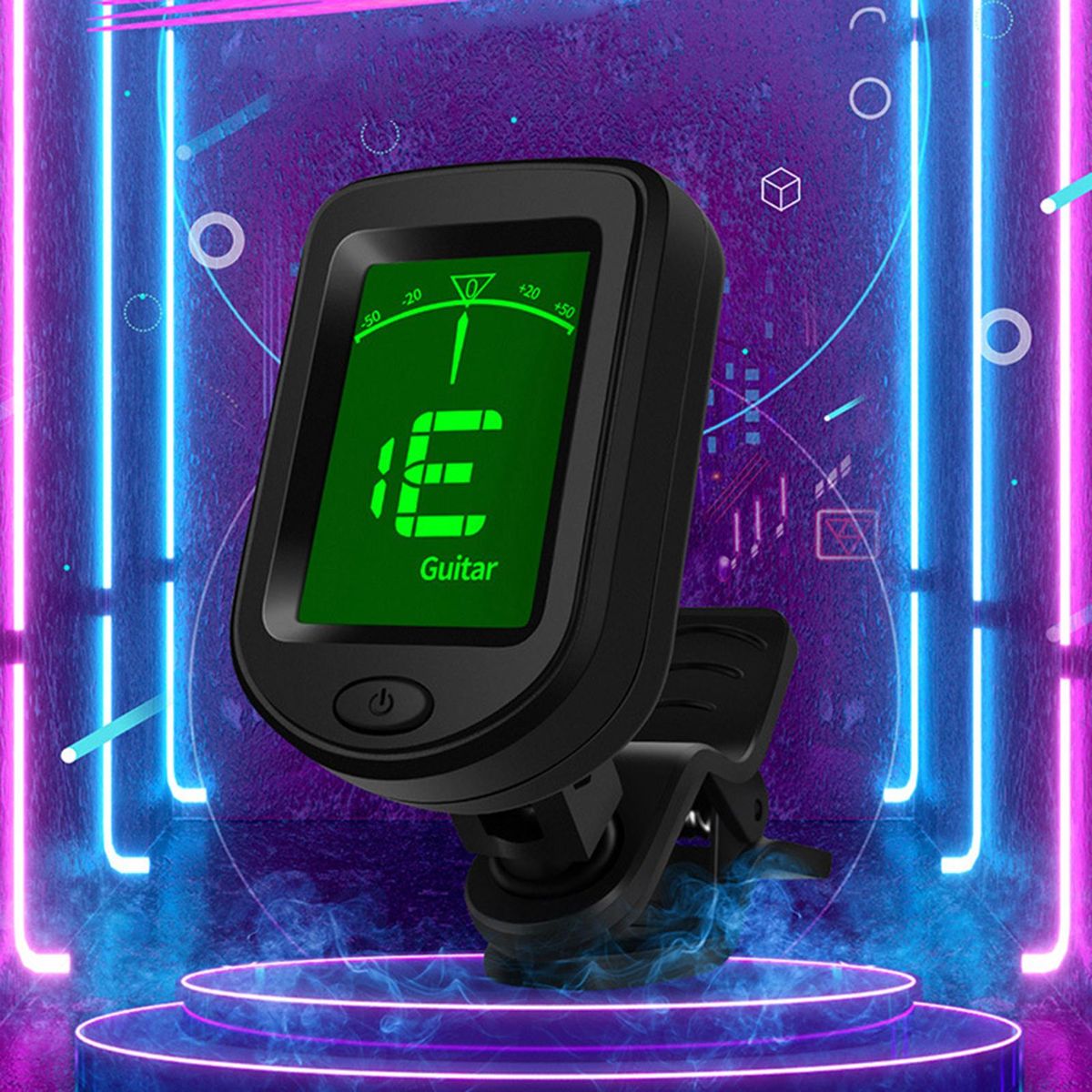 Bass LCD Display Digital Guitar Black