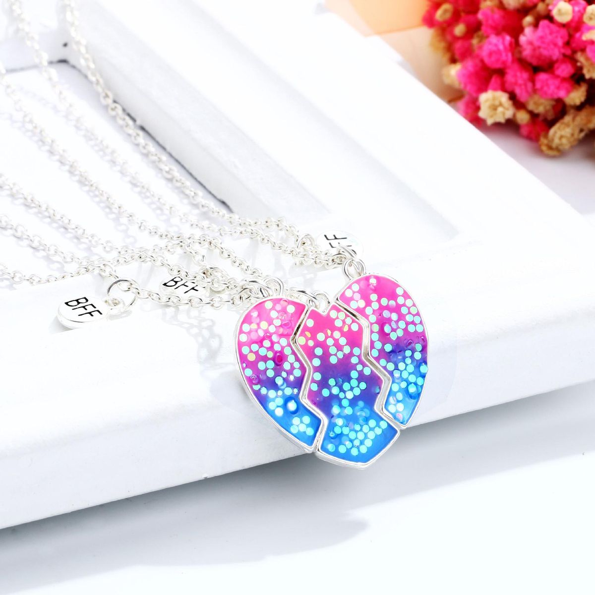 Hot selling Heartbreaking Love Three Friends Children's Necklace Set of 3 pieces