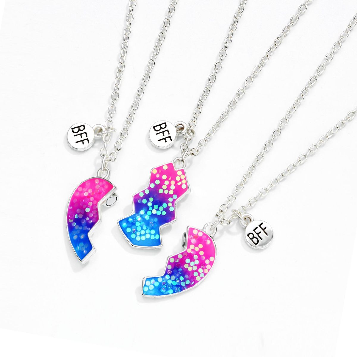 Hot selling Heartbreaking Love Three Friends Children's Necklace Set of 3 pieces