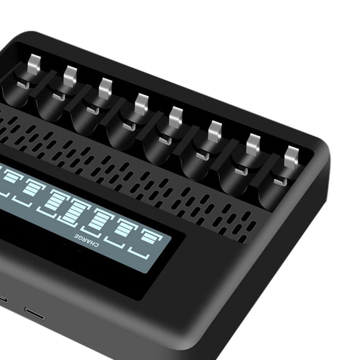 Universal 8 Slot Smart Battery Charger Individual Bays For AA AAA 1