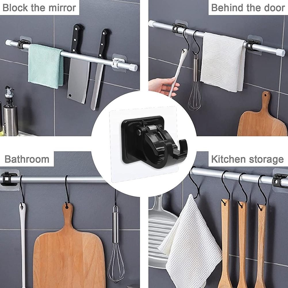 Curtain Rod Brackets No Drilling, Adhesive Towel Rod Hooks B