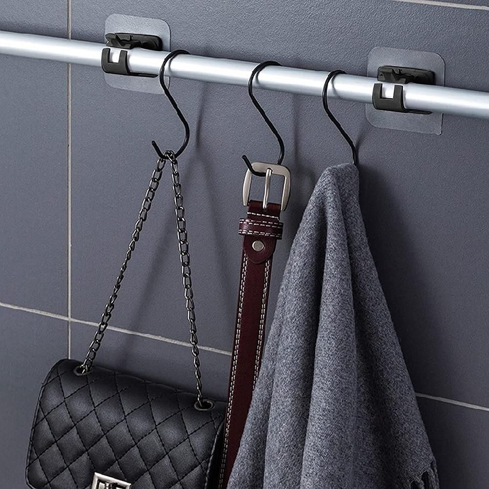 Curtain Rod Brackets No Drilling, Adhesive Towel Rod Hooks B