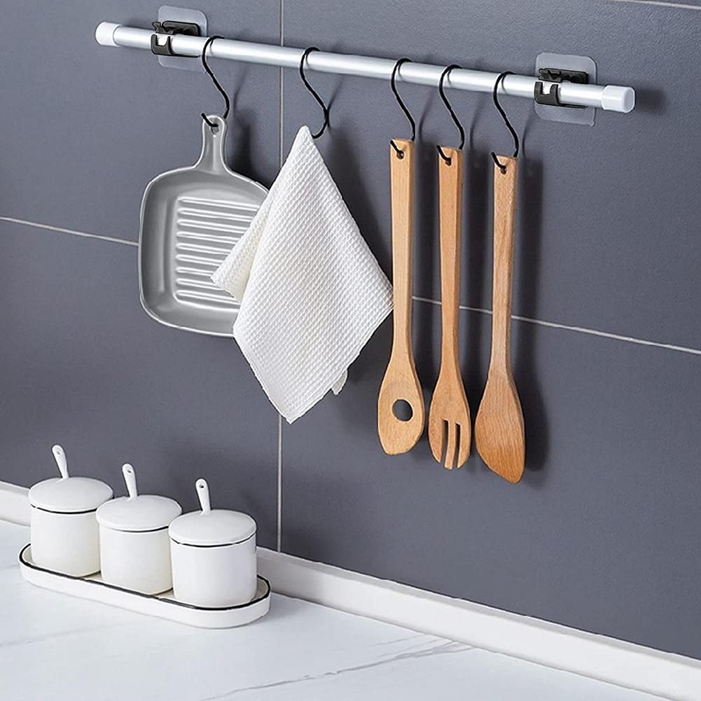 Curtain Rod Brackets No Drilling, Adhesive Towel Rod Hooks B