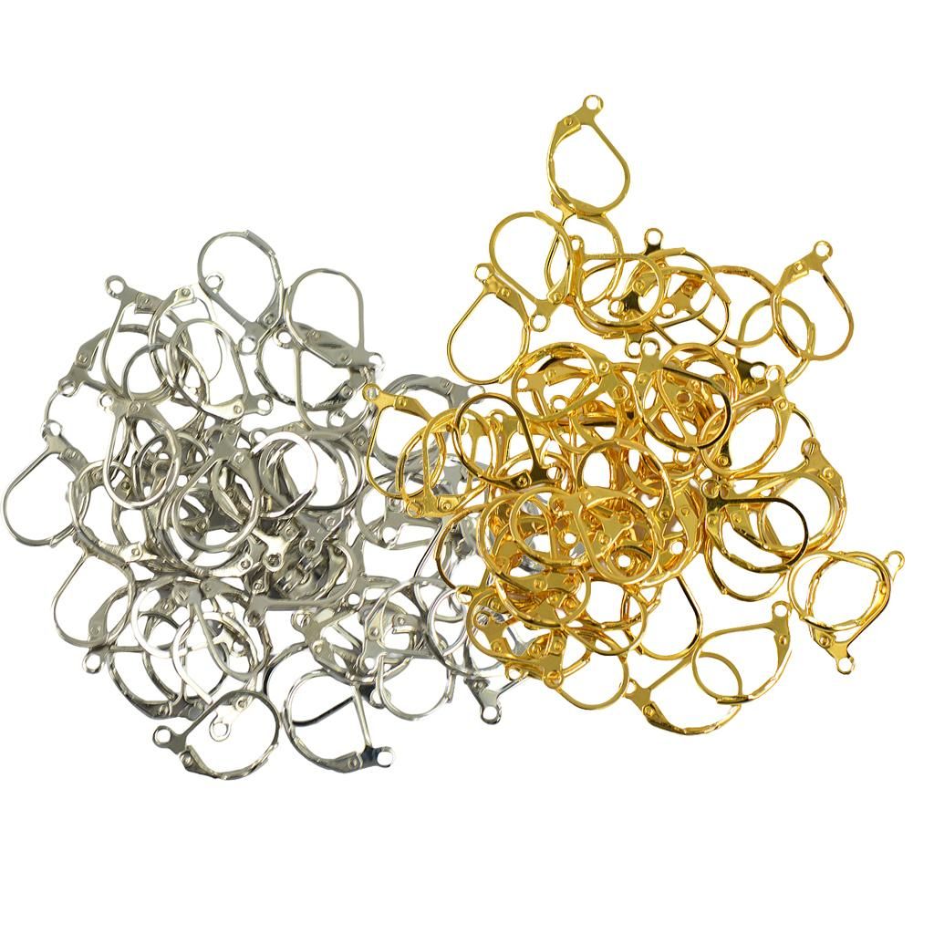100pcs French Lever Back Earrings Earwire Hooks Findings Jewelry
